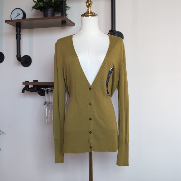 Target Sweaters - Essential Mossimo fitted V-Neck Cardigan in Olive Green